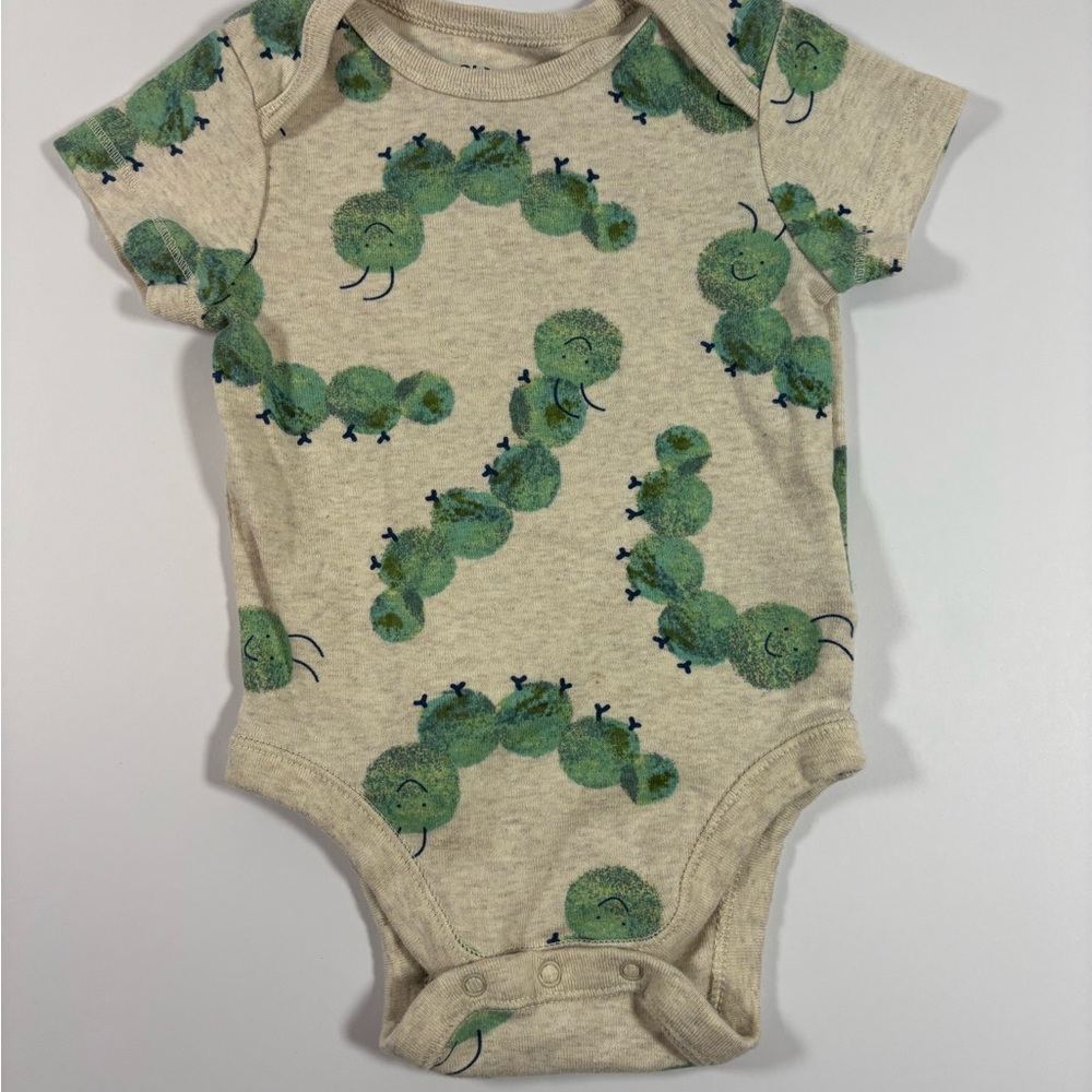 Old Navy Baby Bodysuit 3-6 Months Caterpillar Short Sleeve Unisex Bodysuit